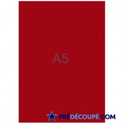 Blank A5 sheets - redcurrant red