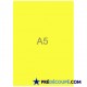 Blank A5 sheets - fluorescent yellow