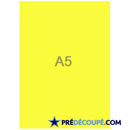 Blank A5 sheets - fluorescent yellow