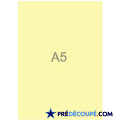 Blank A5 sheets - pastel yellow