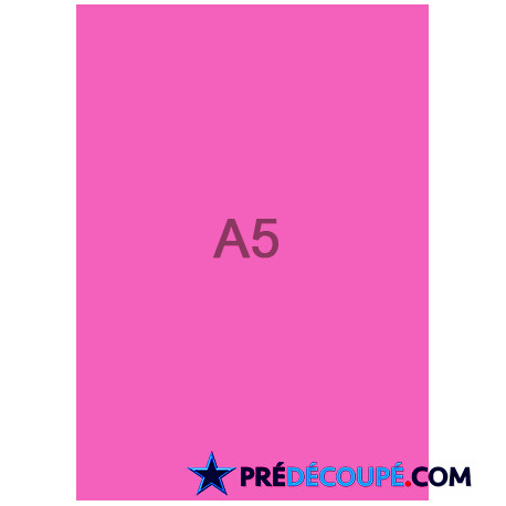 Blank A5 sheets - fuchsia pink