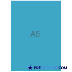 Blank A5 sheets - turquoise blue