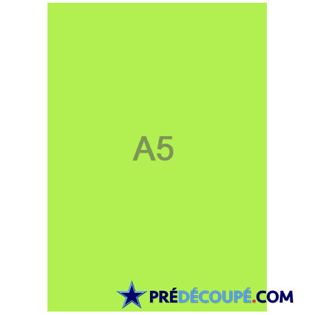 Blank A5 sheets - fluorescent green