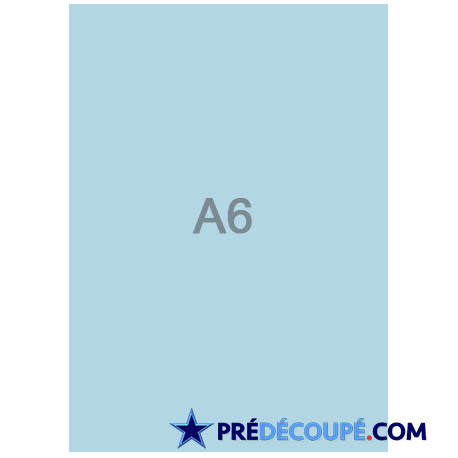 Blank A6 sheets - sky blue