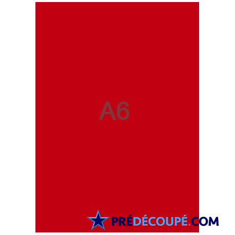 Blank A6 sheets - coral red