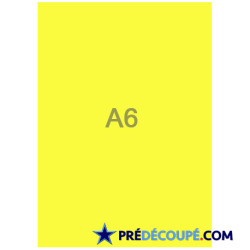 Blank A6 sheets - fluorescent yellow