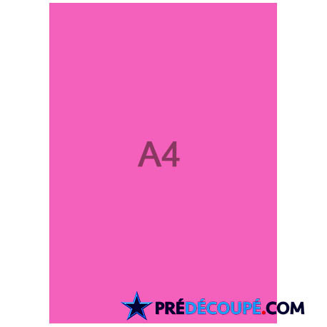 Blank A4 sheets - fuchsia pink