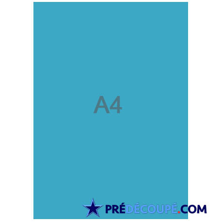 Blank A4 sheets - turquoise blue