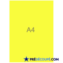 Blank A4 sheets - fluorescent yellow