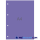 A4 sheets with 4 lateral hole perforations - violet