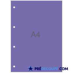 A4 sheets with 4 lateral hole perforations - violet