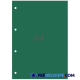 A4 sheets with 4 lateral hole perforations - fir green