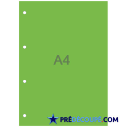 A4 sheets with 4 lateral hole perforations - mint green