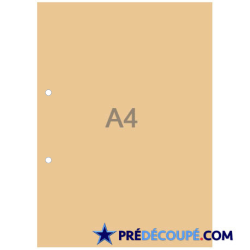 Feuilles A4 - caramel - perforation 2 trous