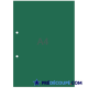 A4 sheets with 2 hole perforations - fir green