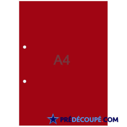 Feuilles A4 - rouge groseille - perforation 2 trous