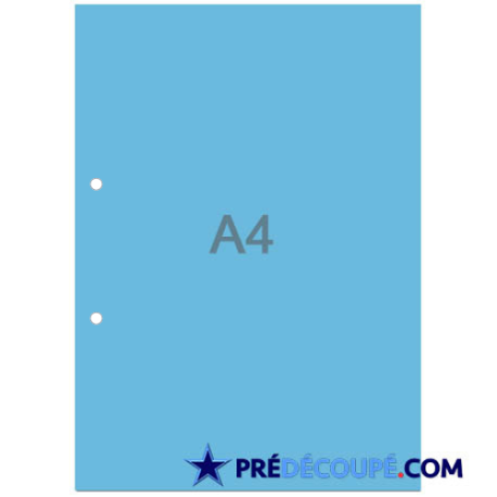 A4 sheets with 2 hole perforations - royal blue